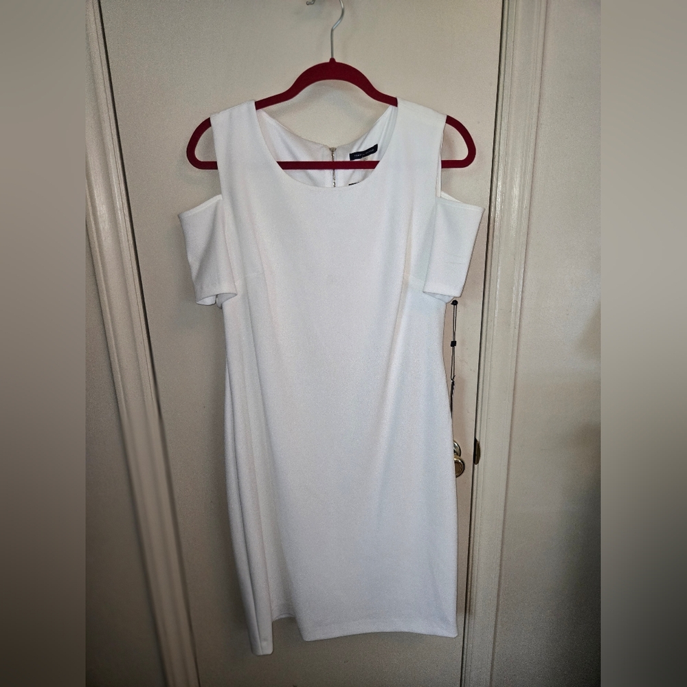 Elegant White Cold Shoulder Dress